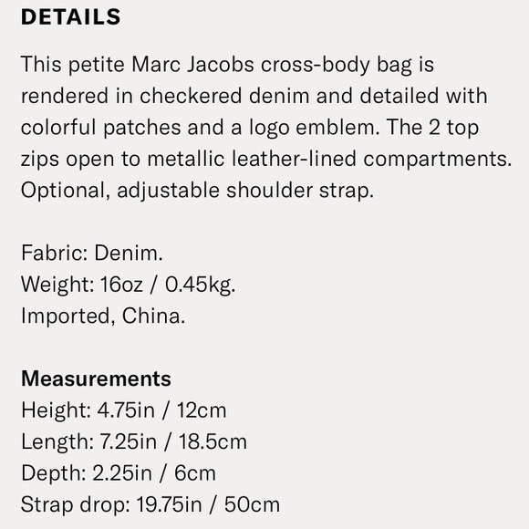 Marc Jacobs denim patch snapshot crossbody bag - Picture 11 of 11